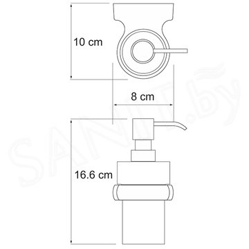 Дозатор для жидкого мыла Wasserkraft Berkel K-6899