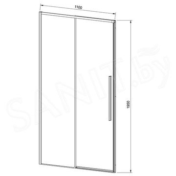 Душевая дверь Vincea Slim-N VDS-4SN прозрачнная профиль черный