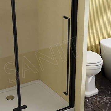 Душевая дверь Vincea Slim-N VDPH-5SN прозрачная профиль черный