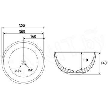 Умывальник Abber Bequem AC2106MB