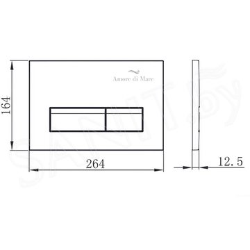 Комплект инсталляции 6 в 1 Amore di mare QuickFit 50114 с подвесным унитазом Tassaro P202 и клавишей смыва 404CH