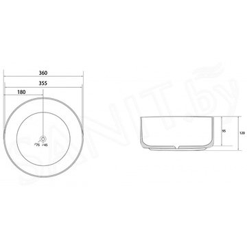 Умывальник Abber Bequem AC2108MBG