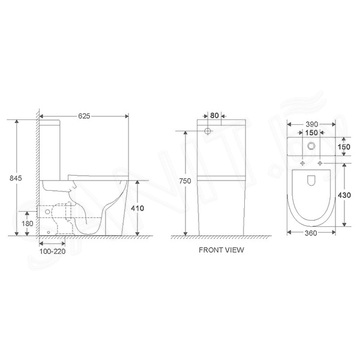 Напольный унитаз WeltWasser Salzbach 001 GL-BT