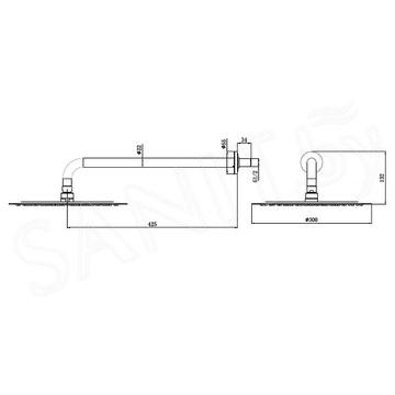 Верхний душ Allen Brau Priority 5.31A17-MG