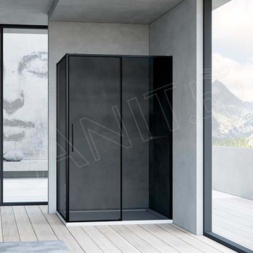 Душевой уголок Vincea Slim Soft VSR-1SS 120 тонированный профиль черный