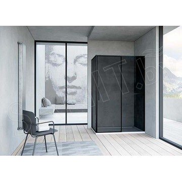 Душевой уголок Vincea Slim Soft VSR-1SS 120 тонированный профиль черный