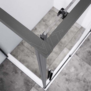 Душевой уголок Vincea Slim-N VSR-4SN 110 прозрачный профиль вороненая сталь