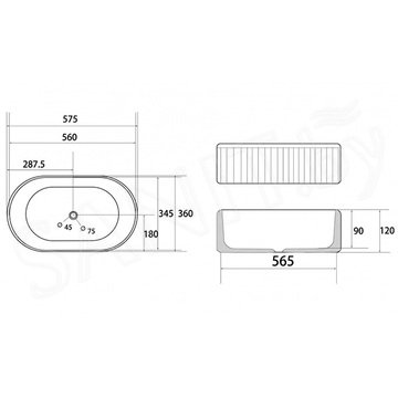 Умывальник Abber Bequem AC2116 / AC2116MW