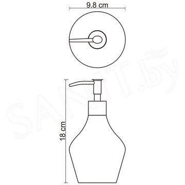 Дозатор для жидкого мыла Wasserkraft Dinkel K-4699