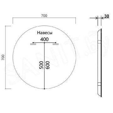 Зеркало Vincea LED VLM-3DE700B-2 / VLM-3DE800B-2 с подогревом
