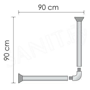 Карниз для ванны Wasserkraft Elbe SC-729090 Г-образный