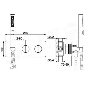 Смеситель встраиваемый Allen Brau Liberty 5.33009-31