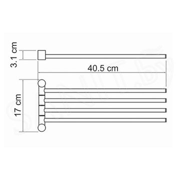 Держатель для полотенец Wasserkraft K-1034NICKEL