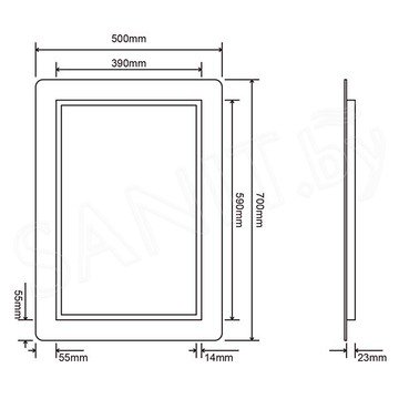 Зеркало Roxen Irida 510185-50AF с подогревом