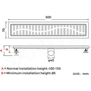 Душевой трап Gappo G85007-36 / G86007-36 / G87007-36 / G88007-36