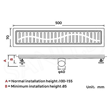 Душевой трап Gappo G85007-33 / G86007-33 / G87007-33 / G88007-33