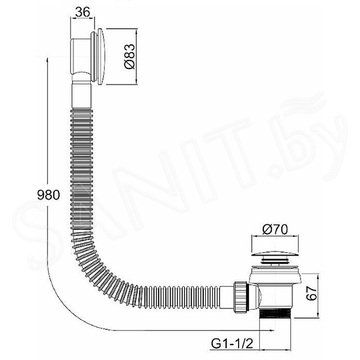 Слив-перелив для ванны Allen Brau Priority 5.31027-MG