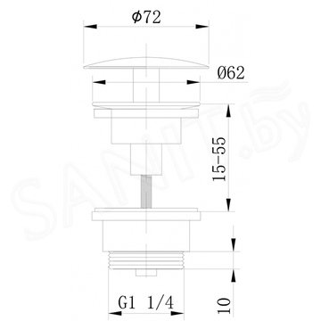 Донный клапан Abber Bequem AF0012B