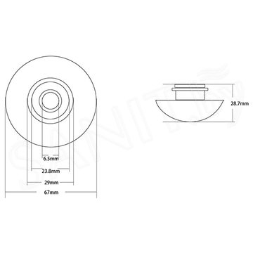 Крышка слива для умывальника Abber AC0014 / AC0014MW