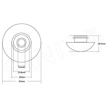 Крышка слива для умывальника Abber AC0014MB