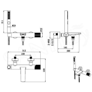 Смеситель для ванны Allen Brau Liberty 5.33006-00