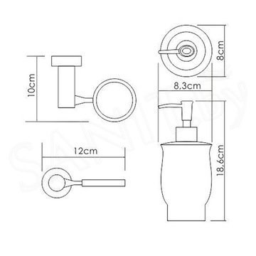 Дозатор для жидкого мыла Wasserkraft K-24299