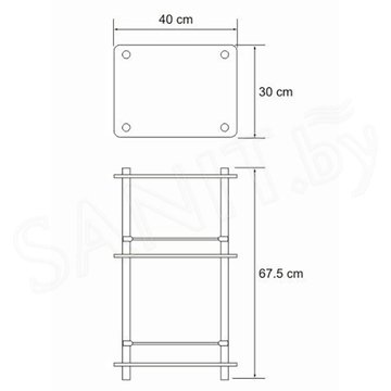 Полка Wasserkraft K-4033 тройная