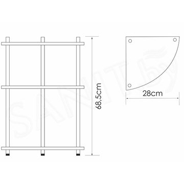 Полка Wasserkraft K-4133 тройная