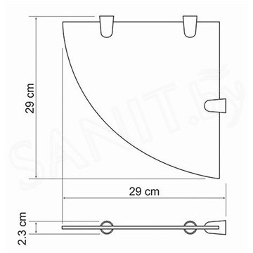 Полка Wasserkraft K-533BLACK / K-533WHITE / K-533NICKEL