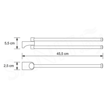 Держатель для полотенец Wasserkraft Kammel K-8331