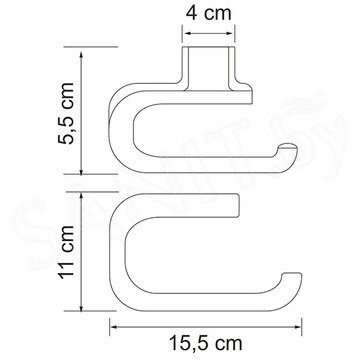 Держатель для туалетной бумаги Wasserkraft Kammel K-8396WHITE