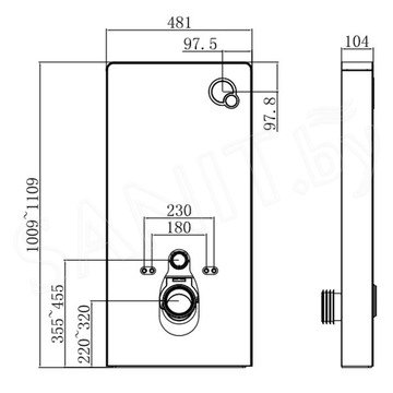 Инсталляционный модуль для подвесного унитаза Brunnen EIS BE-5221 Button Black