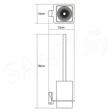 Ершик для унитаза Wasserkraft Leine K-5027WHITE