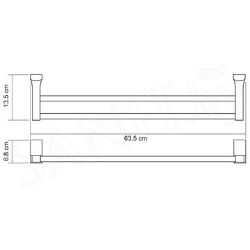 Держатель для полотенец Wasserkraft Leine K-5040WHITE
