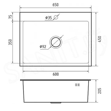 Кухонная мойка GranFest GF-5045 / GF-5050 / GF-6045 / GF-6545 PVD графит