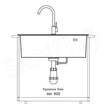 Кухонная мойка GranFest GF-5045 / GF-5050 / GF-6045 / GF-6545 PVD графит