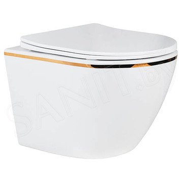 Комплект инсталляции 8 в 1 Roxen StounFix Dual Fresh 968460-5 c гигиеническим душем Shevanik брашированное золото