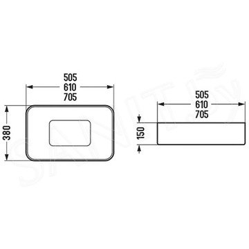 Умывальник Vincea VBS-50450 / VBS-50460 / VBS-50470