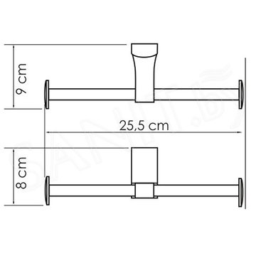 Держатель для полотенец Wasserkraft Leine K-5096D двойной