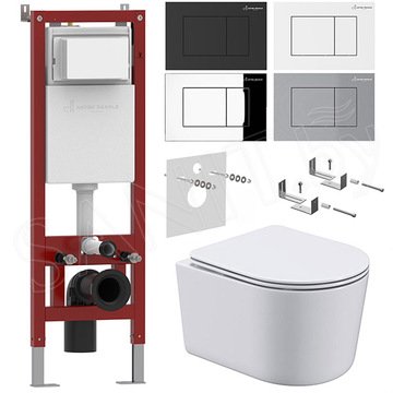 Комплект инсталляции Asten Readle Zentralmodul AR0501 с кнопкой и унитазом Roxen Simple Compact 530120-01