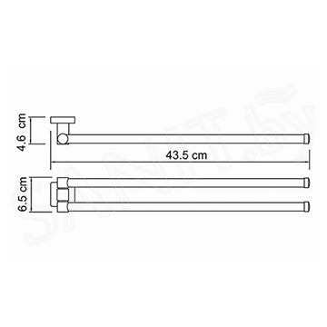Держатель для полотенец Wasserkraft Lippe K-6531
