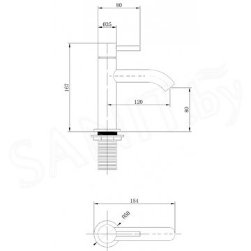 Смеситель для умывальника Abber Wasser Kreis AF8110G / AF8110RG