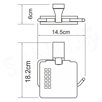 Держатель для туалетной бумаги Wasserkraft Lopau K-6025