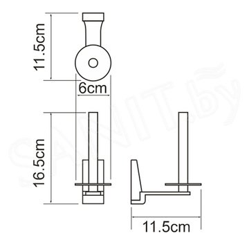 Держатель для туалетной бумаги Wasserkraft Lopau K-6097