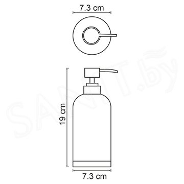 Дозатор для жидкого мыла Wasserkraft Mindel K-8899