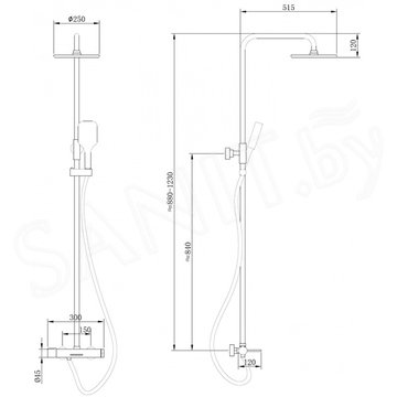 Душевая стойка Abber Emotion AF8816B
