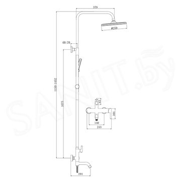 Душевая стойка Splenka S221.24.05