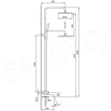 Душевая стойка Gappo G2406-3