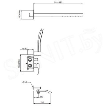 Душевая система скрытого монтажа Gappo G7107-73