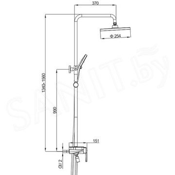 Душевая стойка Gappo G2496-26